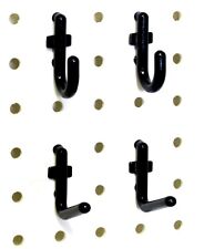 100 Pc. Kit - Black Locking Peg Hooks - Garage Tool Storage - Wall Organizer New