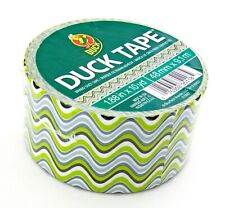 Duck Tape Brand Wavy Green Waves Printed Patterned Duct Tape Pattern Design
