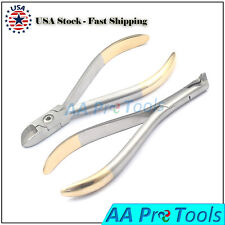 Hard Wire Distal End Cutter Tc Half Gold Ortho Dental Instruments Long Handle