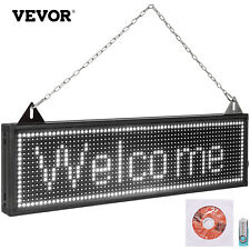 Vevor Led Scrolling Sign Led Display Board 27 X 8 In White P10 Programmable Sign