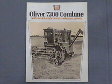 Original 1970s Oliver 7300 Combine Sales Brochure Catalog
