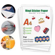 8.5x11vinyl Sticker Paper Glossy Matte Clear Waterproof Printable Inkjet Laser