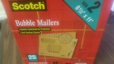 25 Bubble Mailers 8.5 X 11 Interior Self Sealing Closure Scotch 25 Mailers