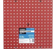 16 In. X 16 In. Plastic Pegboard Red 50lbs Capacity