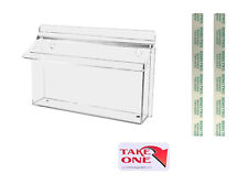 Outdoor Horizontal Pamphlet Box For 11 X 4 Printed Materials Clear Acrylic
