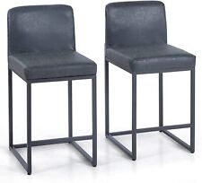 Phi Villa Bar Stools Set Of 2 Counter Height Dining Chair Pu Leather Barstool