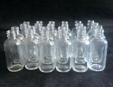Lot Of 24 Unbranded 2oz. Clear Boston Round Glass Bottle No Cap Gla-00809