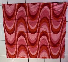 Vintage Dekoplus Fabric Pink Red Wave Geometric Panton Style Panel Curtain Wall