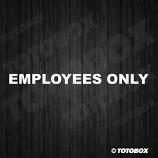 Employees Only Store Business Sign Sticker Decal Window Door Wall Stickers