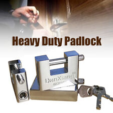 Heavy Duty Anti Rust Shutter Padlock With 3 Keys High Security Shackle Lock