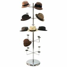 Hat Millinery Round Stand Retail Store Floor Display Rack 4 Levels 20 Caps New