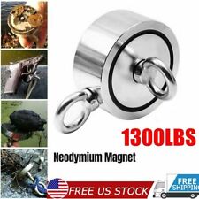1300lbs Pull Force Fishing Magnet Kit Super Strong Neodymium Treasure Hunting