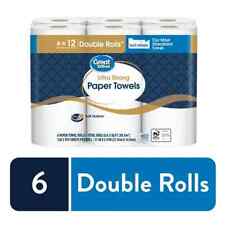 Great Value Ultra Strong Paper Towels Split Sheets 6 Double Rolls