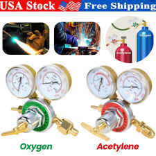 Acetylene Oxygen Regulator Set Gas Welding Torch Cutting Dual Gauges Regulator