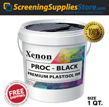 Xenon - Process Black Plastisol Ink For Silk Screen Printing - 1 Quart