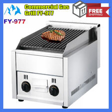 Commercial Countertop Lpg Char Broiler Grill 2 Burner Gas Propane 2800pa Usa