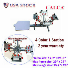 4 Color 1 Station Tshirt Screen Printing Press Machine Micro Registration