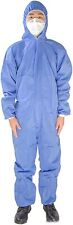 10 Packs Disposable Sms Protective Coverall Painter Suit Fluid Resistant Blue