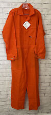 Saf-tech Fire Resistant Orange Coveralls Size Large New W Tag