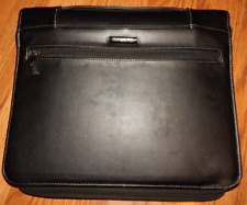 Samsonite Classic Handled 3 Ring Zip Portfolio Black Briefcase 13.5 X 10.5