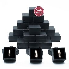 Wholesale Black Ring Gift Box With Foam And Velvet Insert 1.5 X 1.5 X 1.25 Inch