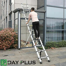 12.5ft3.8m Aluminum Telescoping Ladder 12-step Portable Extension Ladder 330lbs