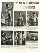 1941 Singer Sewing Machine Dress Form Body Molded Personal Vintage Print Ad