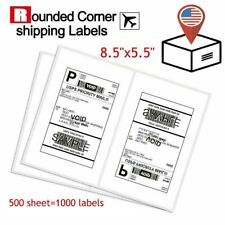 1000 Premium 8.5 X 5.5 Half Sheet Self Adhesive Shipping Labels 2 Per Sheet