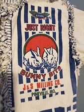Vintage Just Right Bunny Bits Feed Sack Coat Jacket Upcycled Festival Pineville