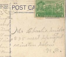 Jones Barry 1 Cent Stamp 1937 Postmark Franklin Roosevelt Linen Postcard