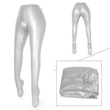 Inflatable Male Man Pants Trou Underwear Mannequin Dummy Torso Legs Model Silver