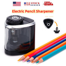 Electric Pencil Sharpener Automatic Touch Switch School Home Office Supply Black