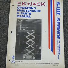 Skyjack Sjiii3219 Scissor Lift Parts Catalog Operator Service Repair Manual