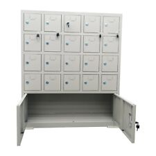 Used 20 Door Compartment Key Lock Office Gym Storage School Locker Cabinets