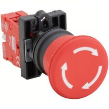 Dayton 30g252 Emergency Stop Push Button 22mm 1nc Maintained Push Turn To Rele