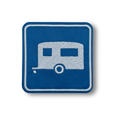 Trailer Camping Road Sign Patch Iron-on Sew-on Patch