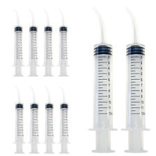 12cc Oral Dental Syringes Monoject Style Disposable Plastic Curved Tip 10 Pack