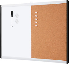 Magnetic Dry-erase Combo Rectangular Board Plasticaluminum Frame Whiteyellow