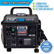 Pulsar G1200sg Portable Gas-powered Generator With Carrying Handle 1200w