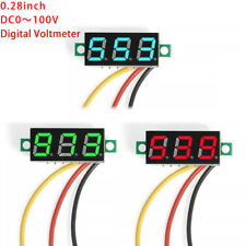 Dc 0-100v Wires Led 3-digital Mini Voltmeter Meter Display Voltage Panel .na