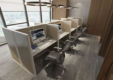 4x2 Telemarketing Cubicle -51 H - 8 Man Call Center Fully Fabric Workstatio...