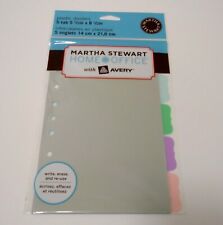 Martha Stewart Small-format Plastic Dividers 5-12 X 8-12 Flourished Tabs