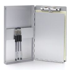 Small Aluminum Clipboard With Storagememo Size Recycled Metal Snapak