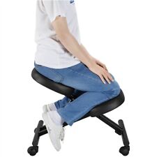 Ergonomic Kneeling Chair Adjustable Posture Chair Stool With Angled Seat Black