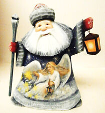 Alkota Russian Genuine Wooden Collectible Santa Your Guardian Angel 5.5h