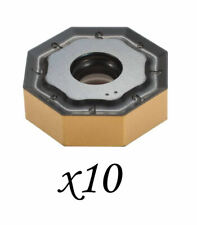 Pkg Of 10 Iscar Onmu080608tn Ic810 Octagonal Carbide Milling Inserts 5606601