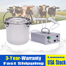 5l Electric Sheep Goat Milking Machine 110v Bucket Vacuum Impulse Pump Milker