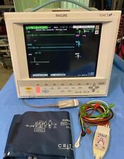 Phillips V24ct Color Patient Monitor Ecg Spo2 Nibp Printer