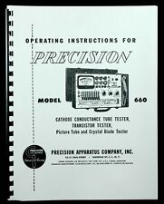 Precision Tube Tester Model 660 Operating Instructions With Tube Data