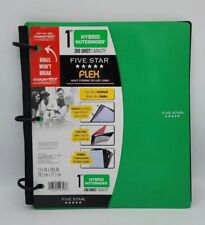 New Five Star Flex Hybrid Notebinder 1 Binder Notebook 11 12 X 10 34 Green